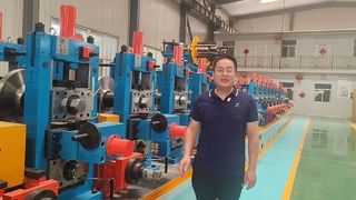 통제되는 고주파 ERW 관 분쇄기 탄소 강관 생산 라인 PLC